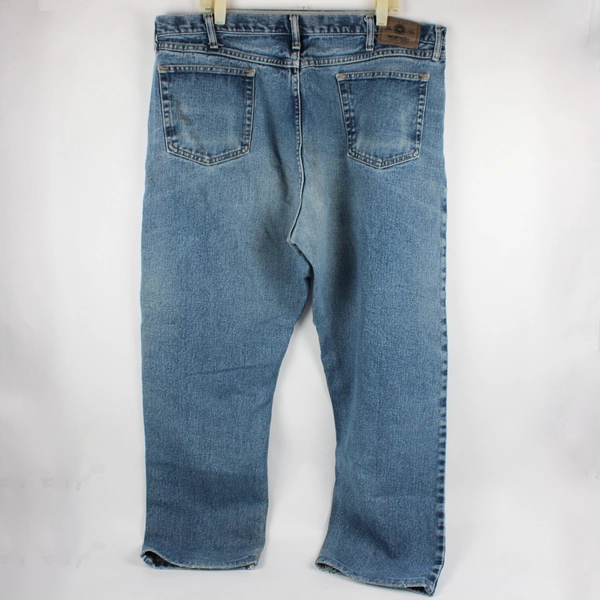 Wrangler Men's 42x32 Light Wash Straight Leg Denim Jeans