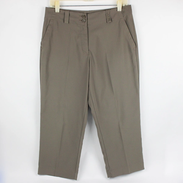 Nike Women's 6P Beige Golf Dri-Fit Cropped Capris Pants