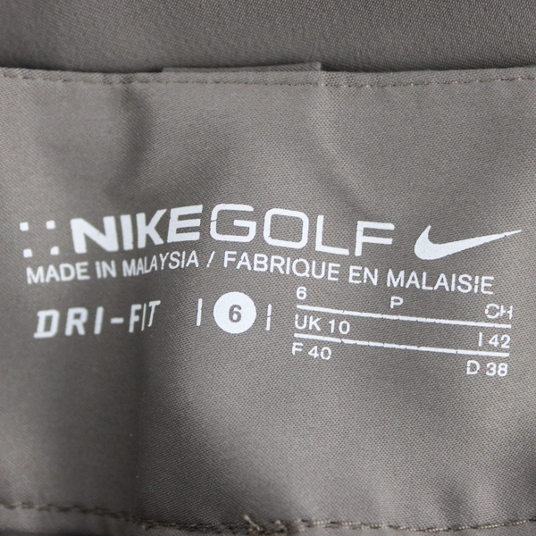 Nike Women's 6P Beige Golf Dri-Fit Cropped Capris Pants