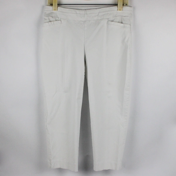 Apt. 9 Women's 10P White Mid Rise Pull-On Capri Pants