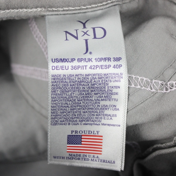 NYDJ Women's 6P Gray Alina Legging Slimming Denim Jeans