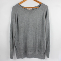 Philosophy Republic Women's L Gray Knit Long Sleeve Lightweight Pullover