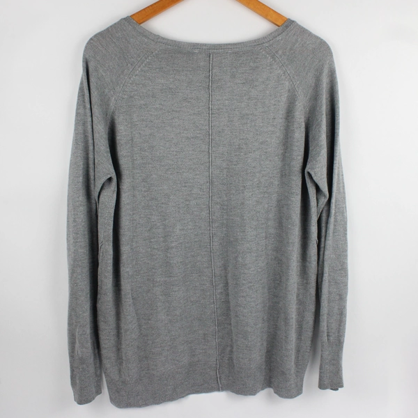 Philosophy Republic Women's L Gray Knit Long Sleeve Lightweight Pullover