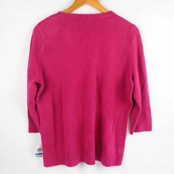 NWT Karen Scott Women's XL Raspberry Fuzzy Sweater 