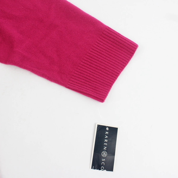 NWT Karen Scott Women's XL Raspberry Fuzzy Sweater 