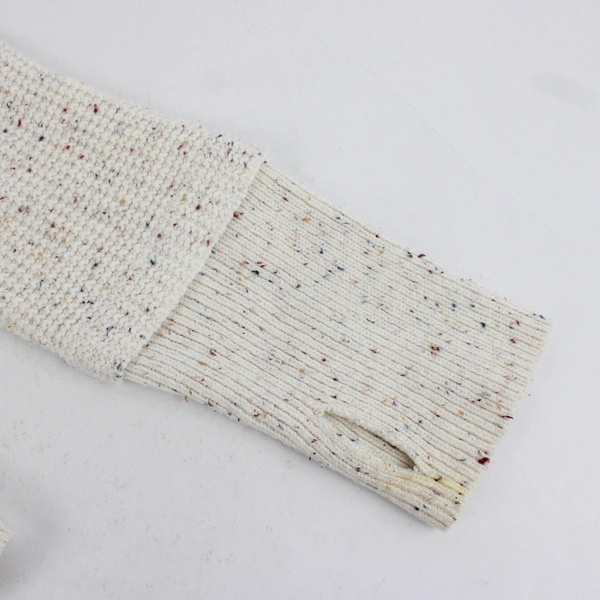 Market & Spruce Women's XL Beige Spotted Turtleneck Knit Sweater