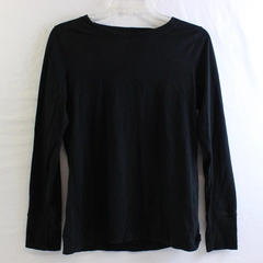 Mossimo Supply Co. Solid Black Long-Sleeve T-Shirt Women's Size Large