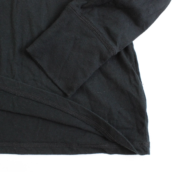 Mossimo Supply Co. Solid Black Long-Sleeve T-Shirt Women's Size Large