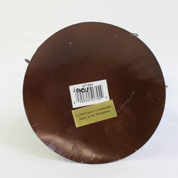 VTG 1998 Enesco Metal Old World Santa Standee 10.5" FLAWED