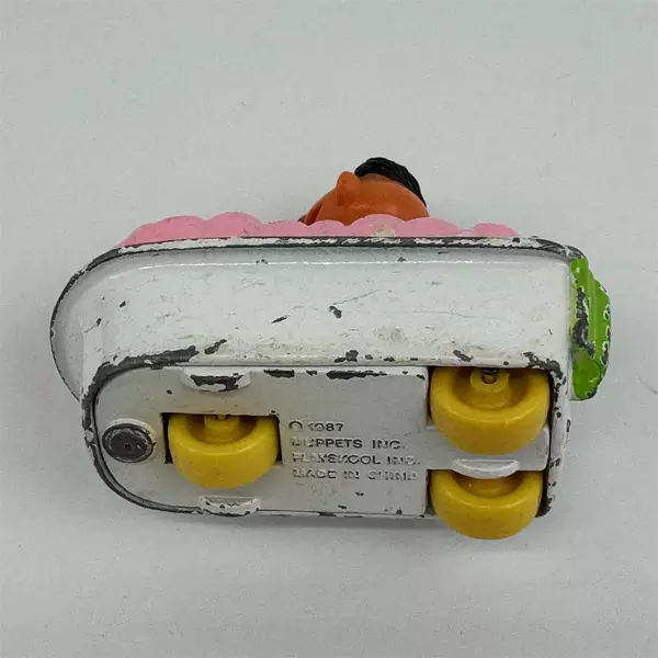 Three 1980s Playskool Sesame Street Die Cast Character Toys Big Bird Oscar Ernie