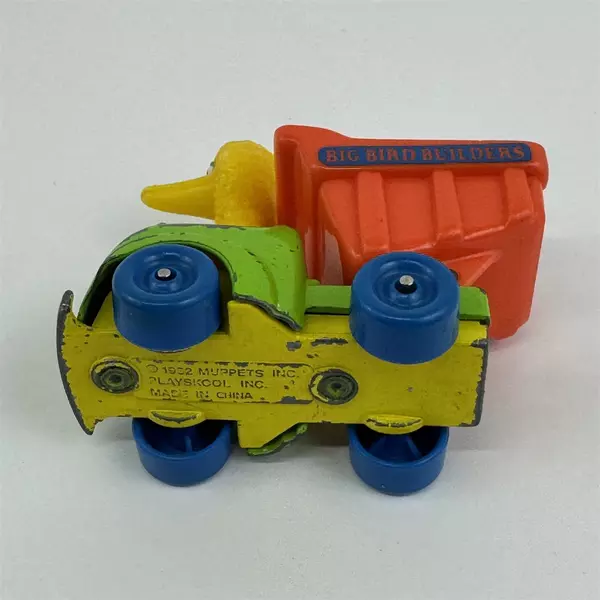 Three 1980s Playskool Sesame Street Die Cast Character Toys Big Bird Oscar Ernie