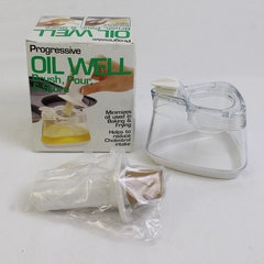 Oil Well Brush Pour and Store Container for Oil Storage and Dispensing