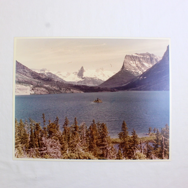 Lot Of 2 Vintage Color Photos Yellowstone Glacier National Parks