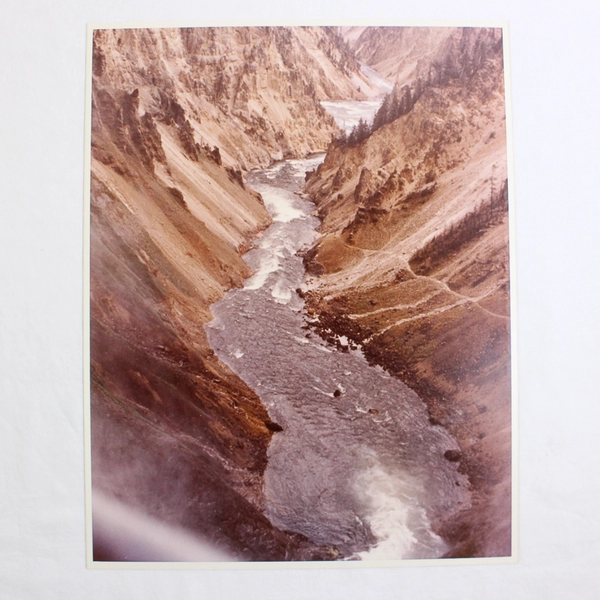 Lot Of 2 Vintage Color Photos Yellowstone Glacier National Parks