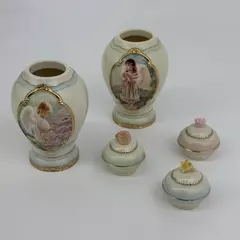 Bradford A Touch of Heaven Porcelain Spice Jar Set 2 Basil And Oregano