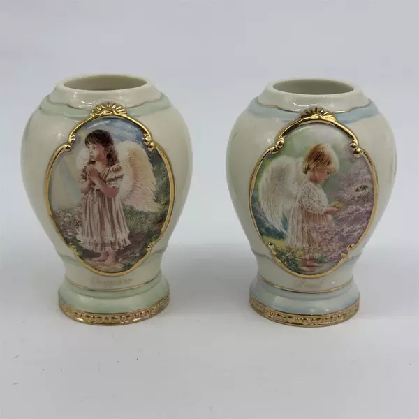 Bradford A Touch of Heaven Porcelain Spice Jar Set 2 Basil And Oregano