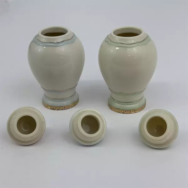 Bradford A Touch of Heaven Porcelain Spice Jar Set 2 Basil And Oregano