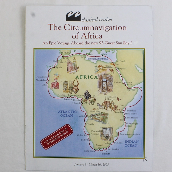 Classical Cruises Circumnavigation of Africa 2003 Travel Brochure