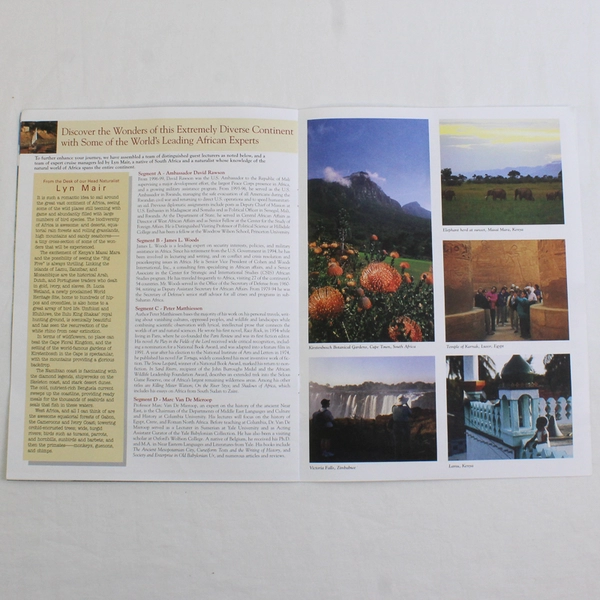 Classical Cruises Circumnavigation of Africa 2003 Travel Brochure