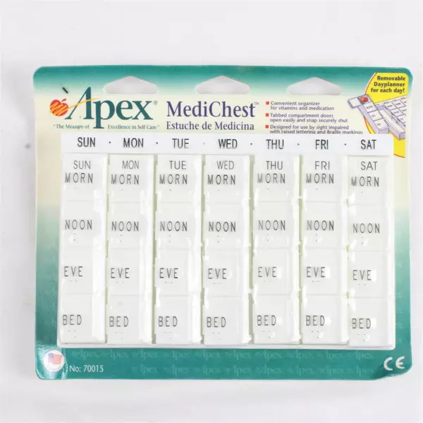 APEX Medi-Chest Assorted Carded Medical Supply Organizer New 7"x8.5" Lightweight