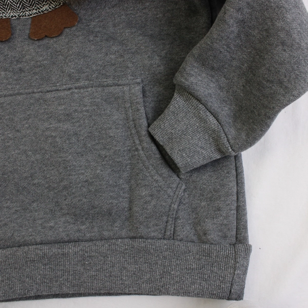 Ward Wolf Gray Owl Hoodie Girls' Size 130 (8)