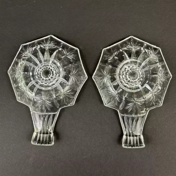 2 Princess House Highlights Lead Crystal Chamberstick Taper Candle Holders 852