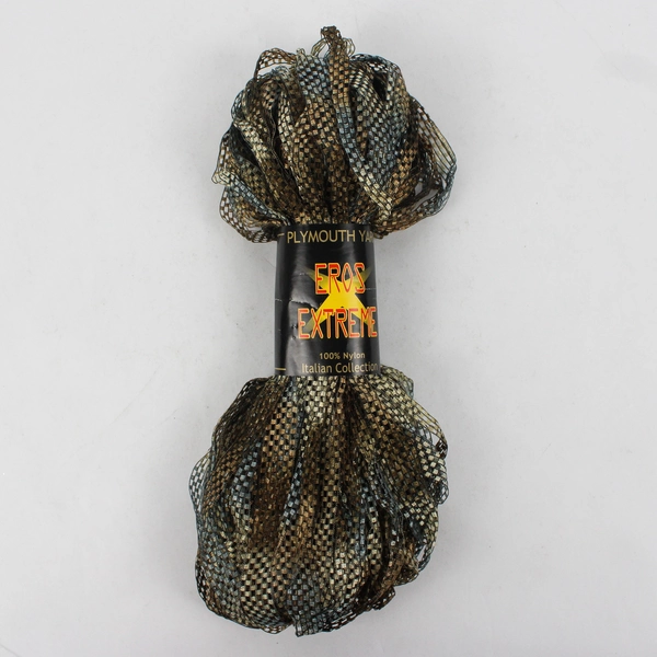 Plymouth Yarn Eros Extreme Brown and Blue Ladder Nylon 98 Yards