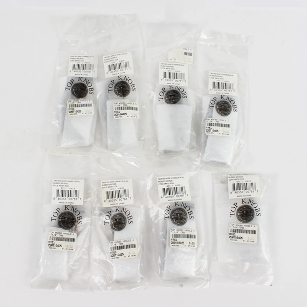 Lot of 8 Top Knobs 4"-1/4" Orb Twisted Wire D Handles in Oil Rubbed Bronze
