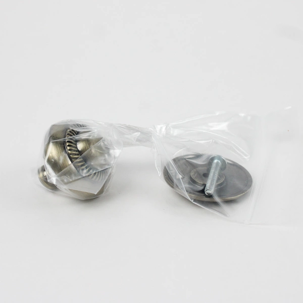 Lot of 3 Unbranded Cabinet Hardware Roped Knob with Backplate in Oiled Bronze