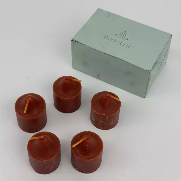 5 Party Lite Votive Candles Cinnamon Sticks V0680 With Original Box