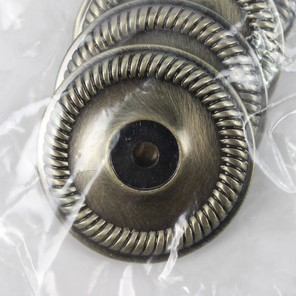 Lot of 7 Unbranded Knob Backing Plates Bronze Colored Satin Finish