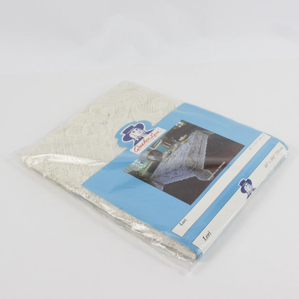 Quaker Lace Solid White Lace Tablecloth 100% Polyester Lori 60" x 104" Oblong