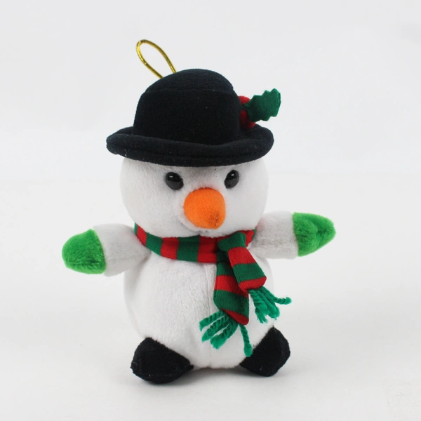 Chosun International Snowman Plush Christmas Ornament 6" FLAWED