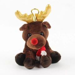 Chosun International Reindeer Plush Christmas Ornament 6"