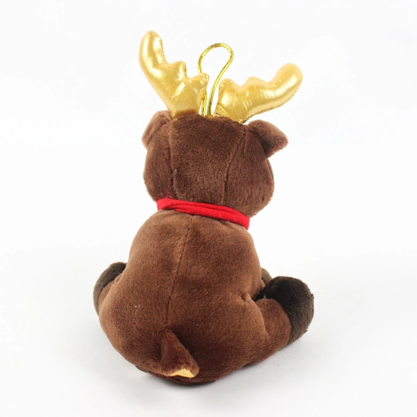 Chosun International Reindeer Plush Christmas Ornament 6"