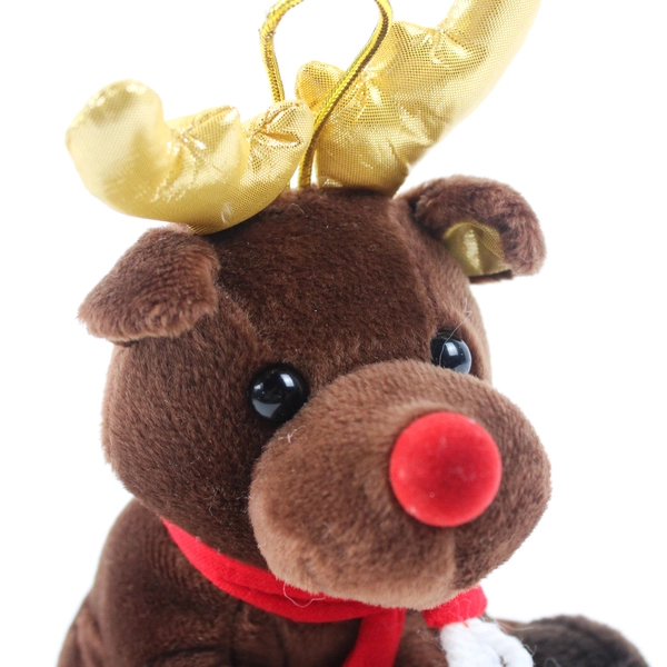 Chosun International Reindeer Plush Christmas Ornament 6"