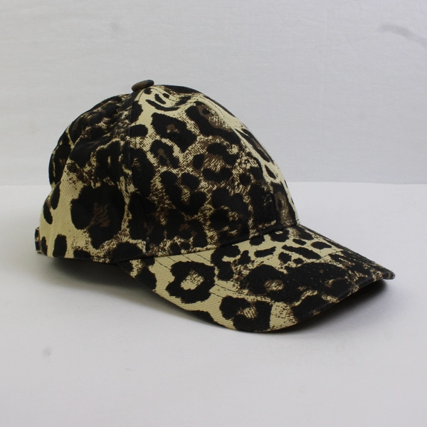 Free Press Acessories Leopard Print Brown/Black Baseball Cap One Size Fits All