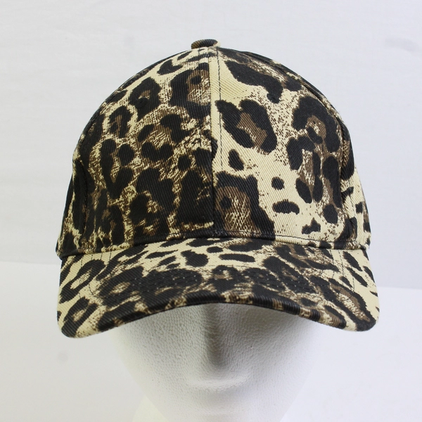 Free Press Acessories Leopard Print Brown/Black Baseball Cap One Size Fits All