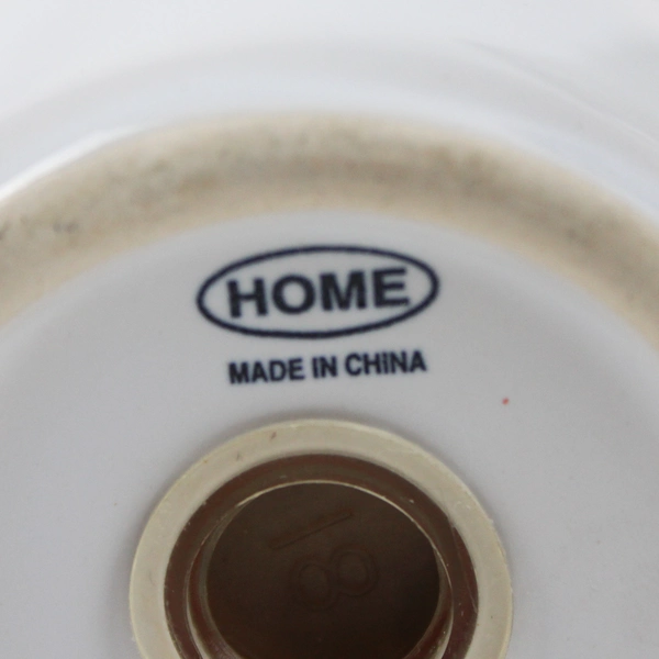 Lot Of 2 Matching Home Stoneware Salt & Pepper Shakers White W/ Blue Strip 5.25"