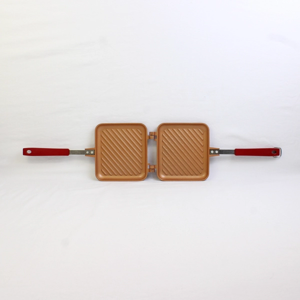 Red Copper Flipwich Hot Sandwich Panini Maker, Campfire Grilled Cheese