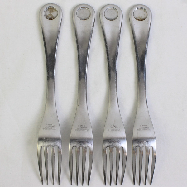 Lot Of 4 Cambridge Silver Pendulum (Stainless) Flatware Dinner Forks 8.25" Long