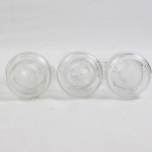 Lot Of 3 Anchor Hocking Presence Clear Glass Cruets Without Stoppers 5.75" Tall