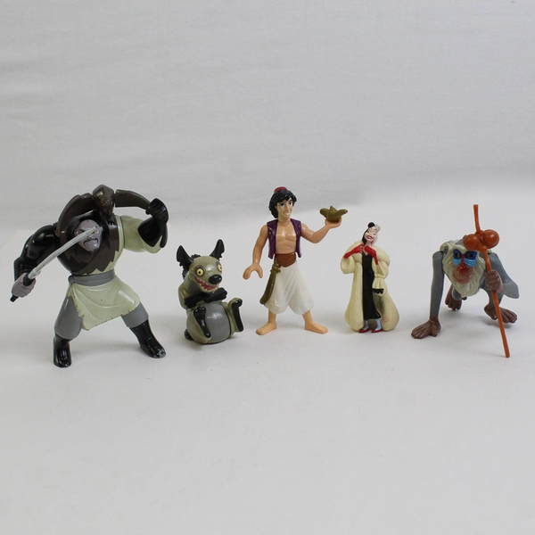 Lot of 5 Vintage Disney Movie Action Figure Plastic Toys 1990's Aladdin Rafiki
