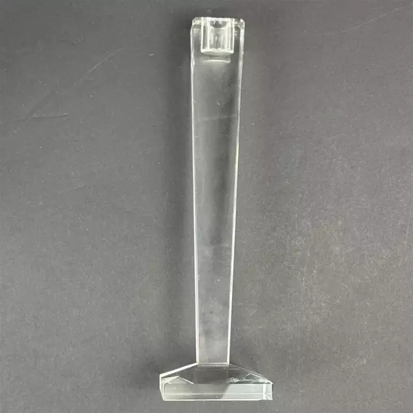 3-Piece OLEG CASSINI Graduated Size Alanna Clear Pillar Crystal Candlesticks