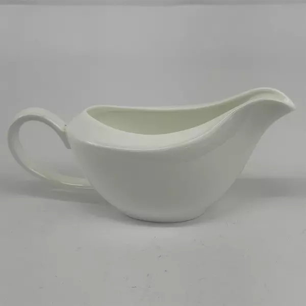 Fitz And Floyd Gourmet Porcelain Gravy Boat Sauce Boat White Ceramic