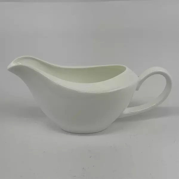 Fitz And Floyd Gourmet Porcelain Gravy Boat Sauce Boat White Ceramic