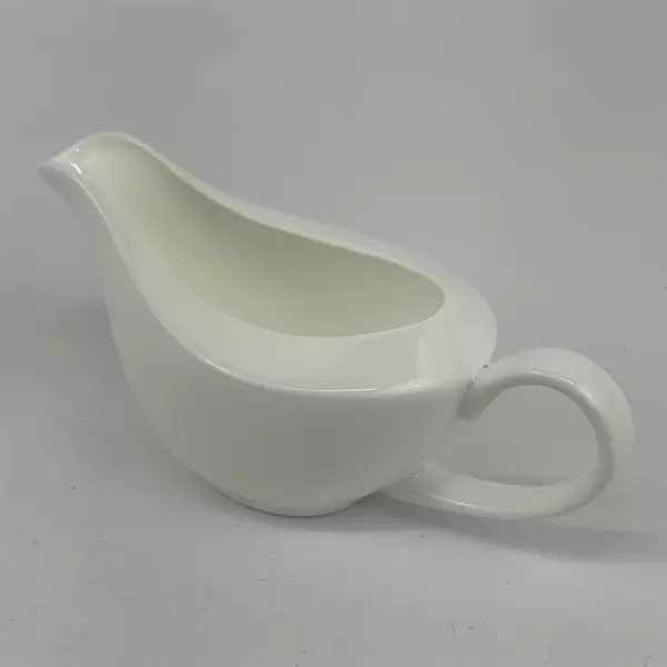 Fitz And Floyd Gourmet Porcelain Gravy Boat Sauce Boat White Ceramic