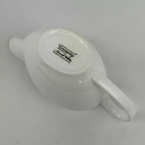 Fitz And Floyd Gourmet Porcelain Gravy Boat Sauce Boat White Ceramic