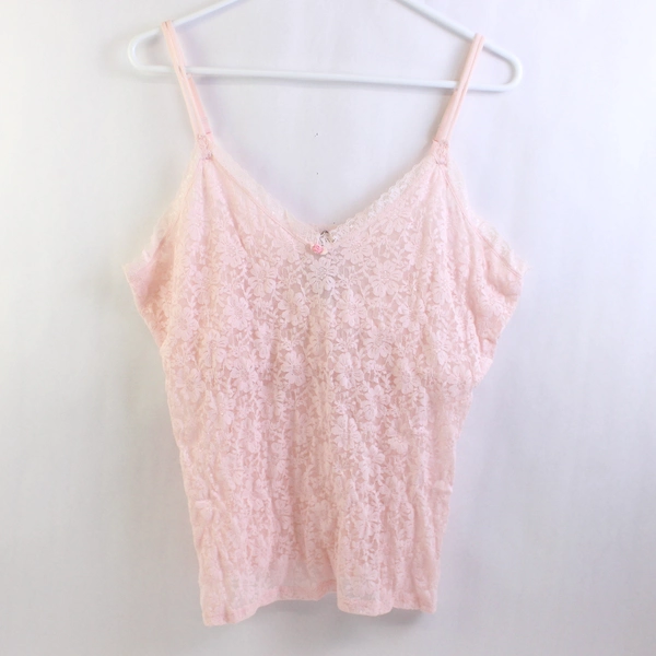 Secret Treasures Women's Size XL Lacy Pink Camisole Top 