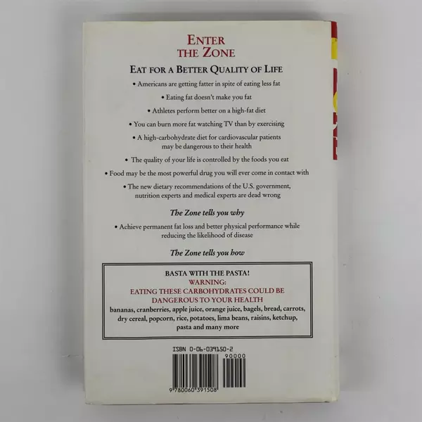 Enter The Zone: A Dietary Road Map Hardcover Barry Sears